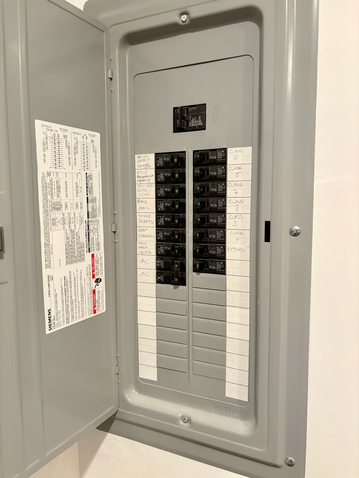 Cleanly labeled panel build