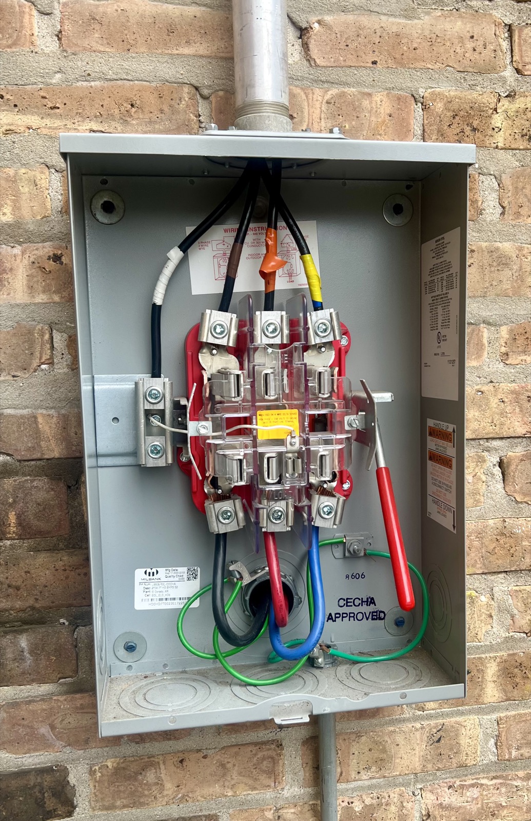 New service meter & disconnect