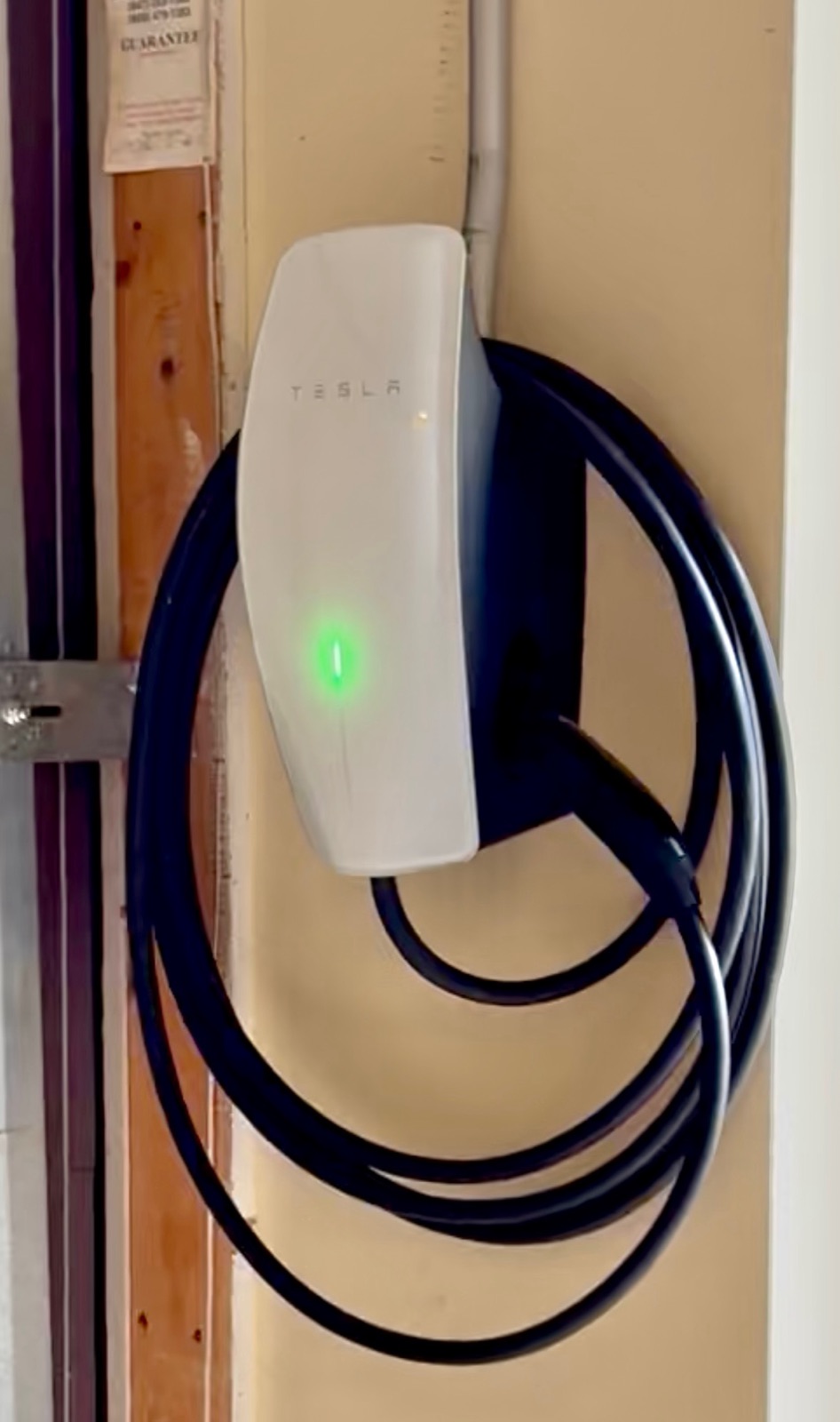 Tesla Wall Connector with tidy cable management