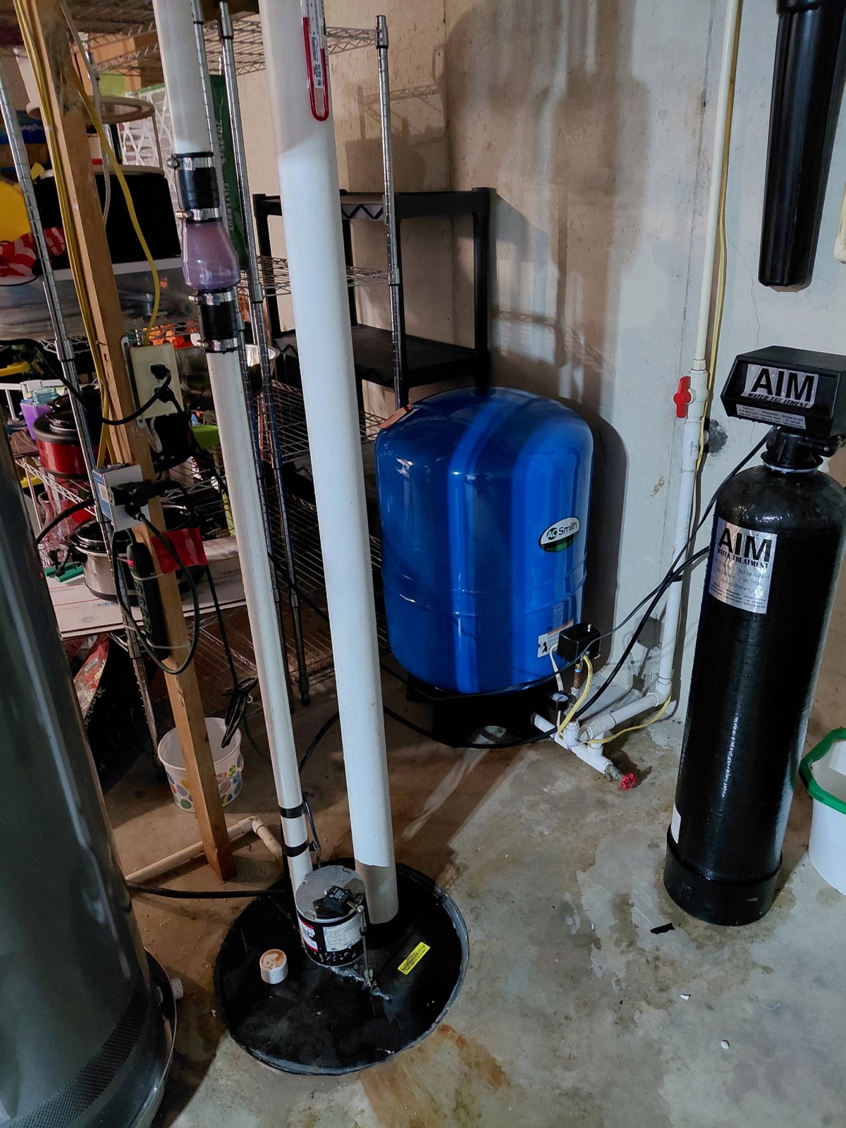 Sump pump & water-treatment system